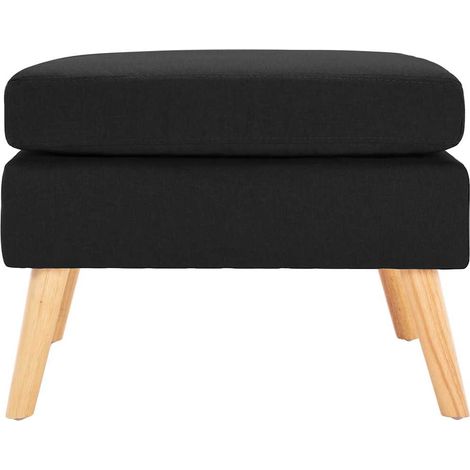 Repose-pied Noir Tissu (1/5)