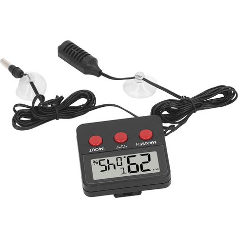 Petit thermomètre hygromètre numérique avec 2 sondes pour incubateur et terrarium reptile (1/5)