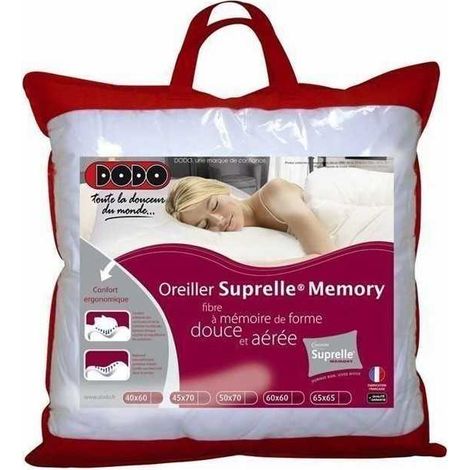 DODO Oreiller a memoire de forme SUPRELLE MEMORY 65x65cm