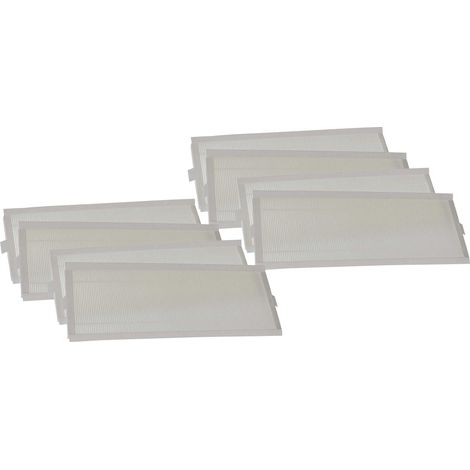 vhbw Filterset kompatibel mit Zehnder ComfoAir E300, E350, Pro 300, E400 Lüftungsgerät - Luftfilter G4 / F7 (8 Stück), 50 x 16 x 2 cm, Weiß