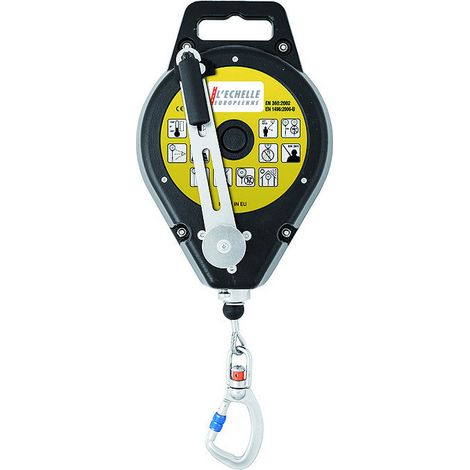 Enrouleur antichute à cable acier 25m enrolcable EPI Anti-chute