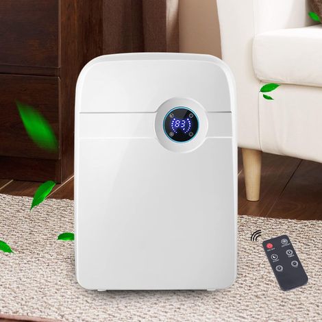 Déshumidificateur électrique avec tuyau de vidange 2,5 l Réservoir d'eau Déshumidification Séchoir silencieux Absorbeur d'humidité jusqu'à 500 ml par jour