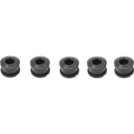 5Pcs Vis de Plateau Monocouronne en Alliage d'Aluminium Ultra Légères pour VTT et Vélo de Route Noir (1/5)