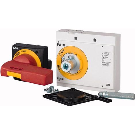 Poignée rotative à commande rompue sur porte rouge jaune taille 3 000279402 EATON NZM3 XTVDVR 0