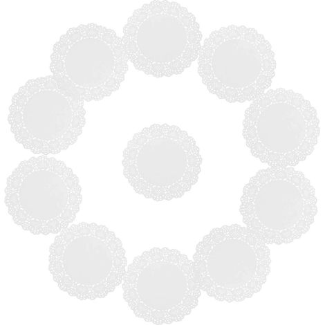 Napperons en papier blanc décoratifs ajourés pour le service des repas (200 pièces) (1/5)