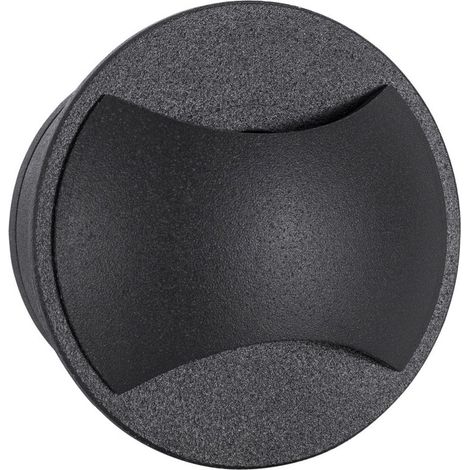 Merano Fargo Applique Extérieure Encastrable Sandy Noir Aluminium LED 3W 54Lm 3000K IP65