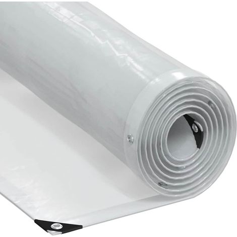 Lona transparente con ojales polietileno 5x10 m vidaXL