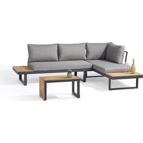 TOKYO - Salón de jardín 4 pl de madera de acacia y aluminio  - DCB GARDEN (1/5)