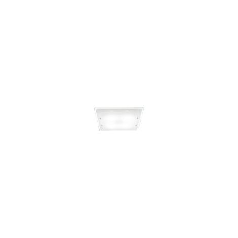 Plafonnier Carré En Verre Blanc 50X50 Cm, Design Minimaliste Avec 4Xe27 Pour Un Éclairage Diffus Et Homogène Dans La Maison - Marque Perenz (1/2)