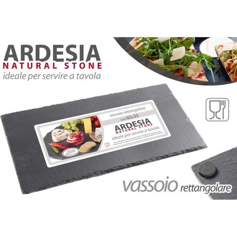 x12 Vassoio piatto in ardesia cm 40 x 20 casa pub o ristoranti