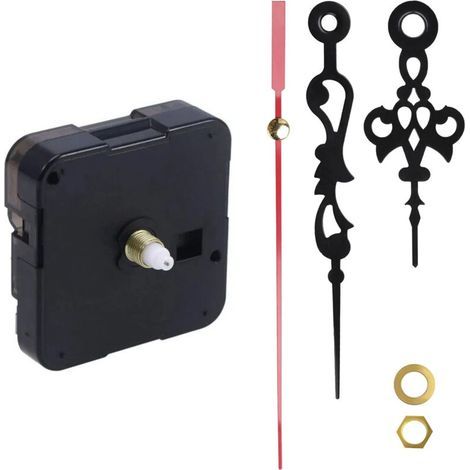 Movimento silenzioso per orologio da parete – movimento al quarzo 5,5 x 5,5 x 1,5 cm – Lancette in alluminio leggere e robuste – Per orologi artigianali (1/5)