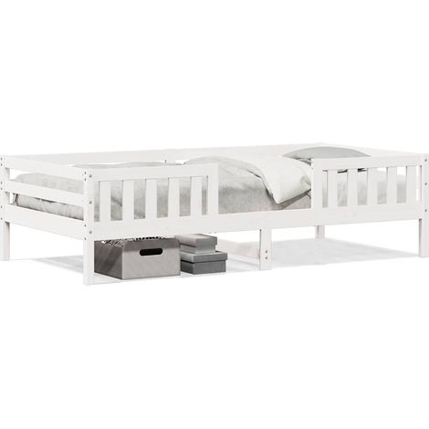 Maison Exclusive - Massivholzbett ohne Matratze Weiß 80x200 cm Ki