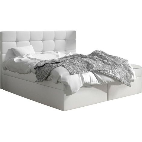 Cama continental Comfivo Osculum I, Soft 017, Doble, Continental, 180x200, Cuero ecológico, Somieres, 183x206x112cm