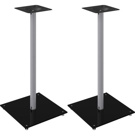 Supports de haut-parleurs 2 pcs noir et argenté 1 pilier CFW12680 (1/5)