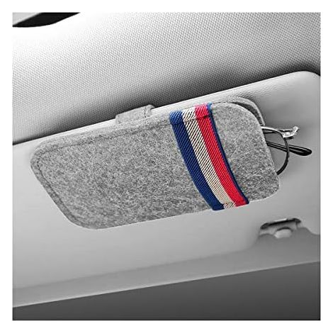 CSPARKV 15,5 cm x 9,2 cm x 3,5 cm Auto-Brillenhalter, Auto-Sonnenbrillenhalter-Clip, universelles Auto-Brillenetui, Innenzubehör zur Brillenaufbewahrung (Beige)