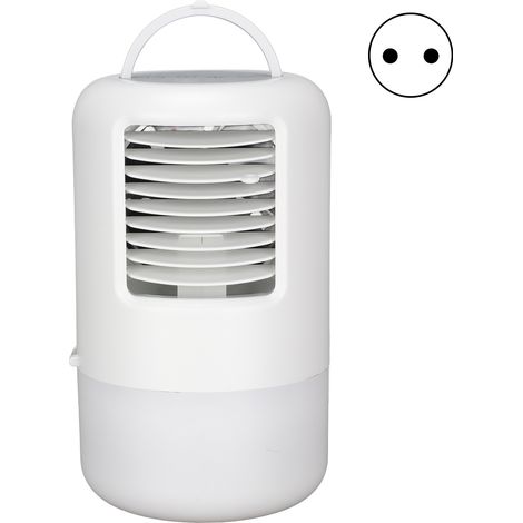 Ventilateur refroidisseur d'eau de bureau 3 vitesses minuterie veilleuse blanc portable mini climatiseur USB prise UE (1/5)