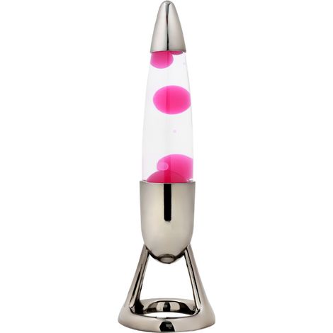 iTotal - Missile LED Lava Lamp with Color-changing Light - Pink - Diameter 10.7 cm x Height 36.5 cm