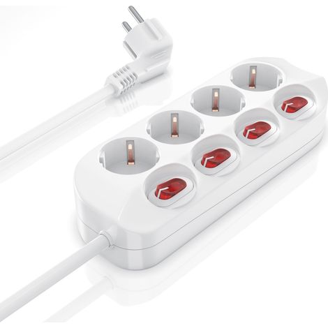 BEARWARE Steckdosenleiste Mehrfachsteckdose Steckerleiste 3680W, 4-fach (1/5)