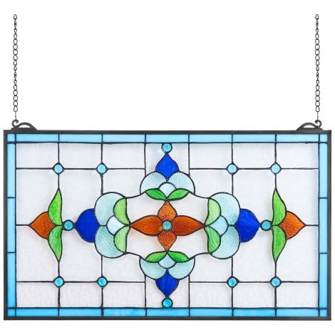 Pannello per Finestra in Vetro Colorato 664 x 402 mm Decorazione (1/5)
