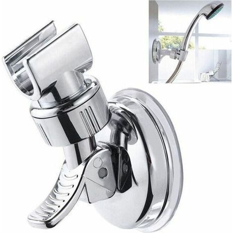 Support de Douche, Support Douche Ventouse, Support Douchette Ventouse Orientable, Support Douche sans Percage, Support de Pomme de Douche Mural Universel, Fixation Pommeau de Douche (1/5)