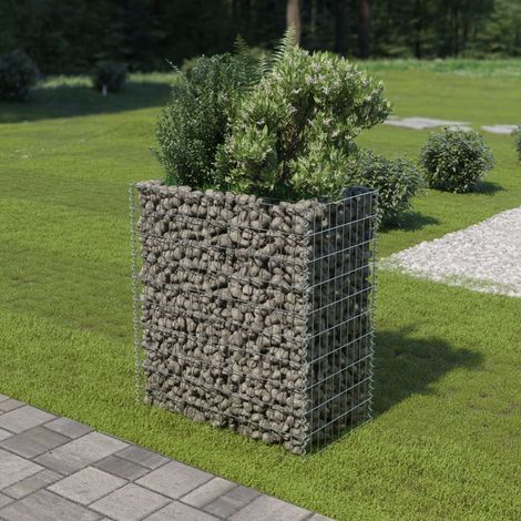 Lit surélevé à gabion Acier galvanisé 90x50x100 cm vidaXL
