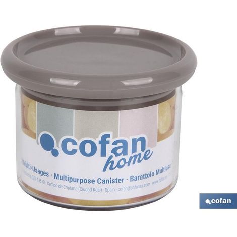 BOTE MULTIUSOS MODELO ALBAHACA COLOR PIEDRA 1L 11X15cm venta unitaria