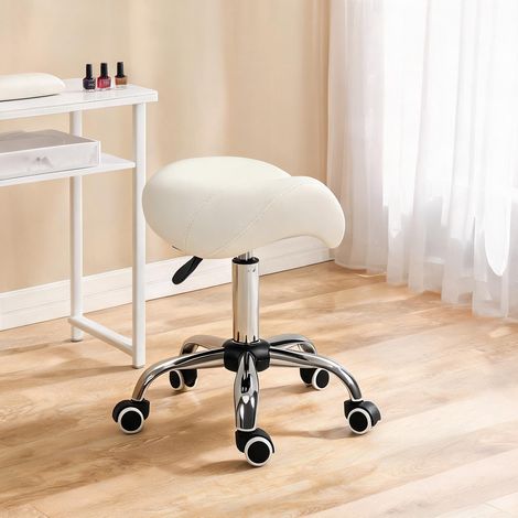Tabouret alb crem 520 x 530 x 490 cm (1/5)