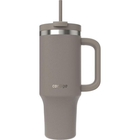 Contigo Bottiglia termica 1200 ml con manico e cannuccia  Borraccia isolata in acciaio inossidabile con coperchio  Raffredda per 29 ore  Tazza termica  Senza BPA  Inky Cap (1/5)
