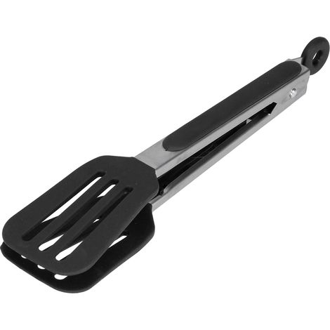 Pince à steak pliable en acier inoxydable et silicone pour barbecue, cuisson et cuisine extérieure