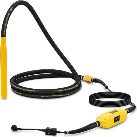 Vibratore per calcestruzzo con convertitore 1500 watt 490 x 50 mm 230 volt acciaio inox gomma rame 140010218
