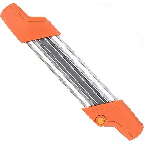 1 Affûteuse de chaîne 2 en 1, pas 3/8", acier haute qualité, poignées ergonomiques, pour tronçonneuse universelle (1/5)