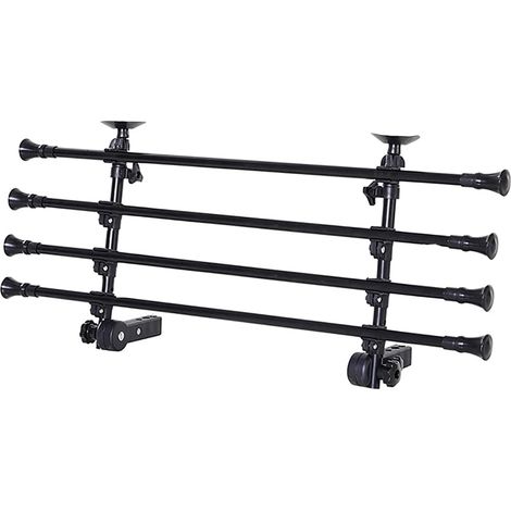 Grille Chien Voiture,Barrière de Voiture pour Chien,Largeur : 82-140 cm, Hauteur : 32-53 cm, barrière de Sécurité Universelle en Acier, pour Coffre de Voiture pour Chien, Noir (1/5)