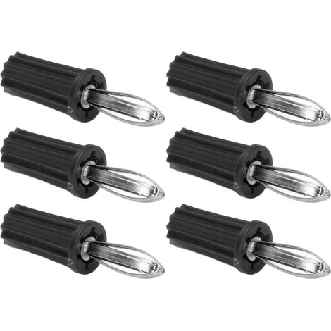 100 Prises Banane 4mm ABS Laiton Nickelé Haute Performance Raccordement Électrique Outils Connexion Noires (1/5)