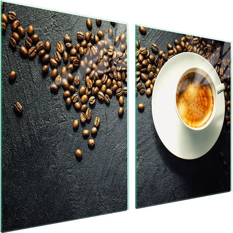 Plaque de protection en verre pour cuisinière 2x45x52 Café (1/5)