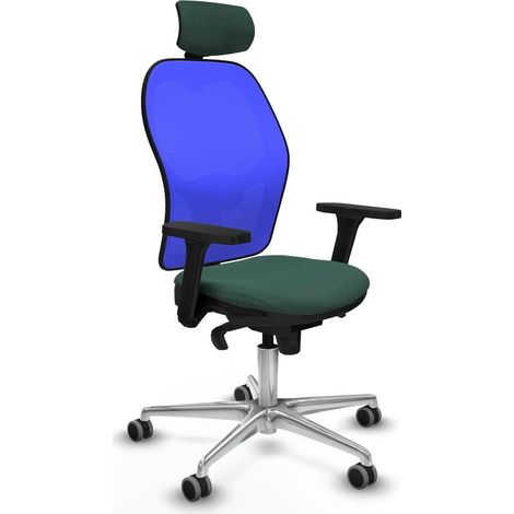 piqueras-y-crespo Silla de oficina moderna verde ajustable