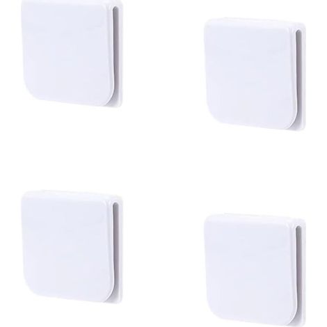 Clips de Rideau de Douche, 4 Pcs Clips de Douche Auto- adhésifs, Clips de Protection pour Douche, Clips de Protection Anti-éclaboussures, pour Tenir Le Rideau de Douche et Le Ridea (1/4)