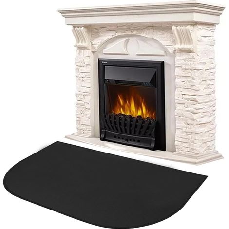 Tapis Anti Feu, Tapis Ignifuge Cheminée 102 x 50 CM, Tapis Poele a Bois, Tapis Résistants à la Chaleur, Tapis Barbecue Sol pour Barbecue, Camping, Soudage, Pelouse (1/5)