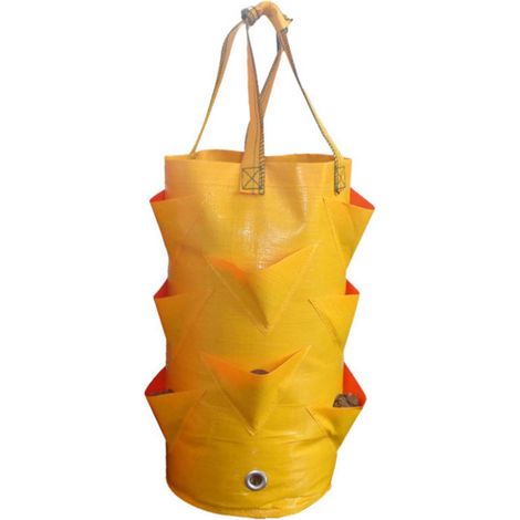 Bolsa colgante de PE para plantas – 3 galones (23 × 30 cm) – Para fresas, cebollas y más – Con bolsillos, lavable y fácil de usar – 1 pieza (1/5)