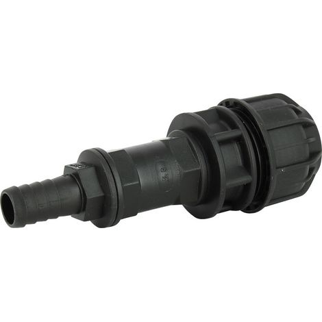 Raccord droit cannelé 20 mm - kit couplage cuve (1/3)