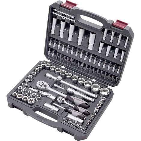 Kraftwerk – Coffret cliquet et douilles 105 pièces – Douilles 1/4' et 1/2' – Cliquet réversible 45 dents – Pour mécanique et bricolage (1/5)