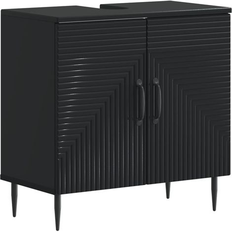 Waschbeckenschrank HAARLEM Schwarz 59,5 x 31,5 x 59 cm vidaXL (1/5)