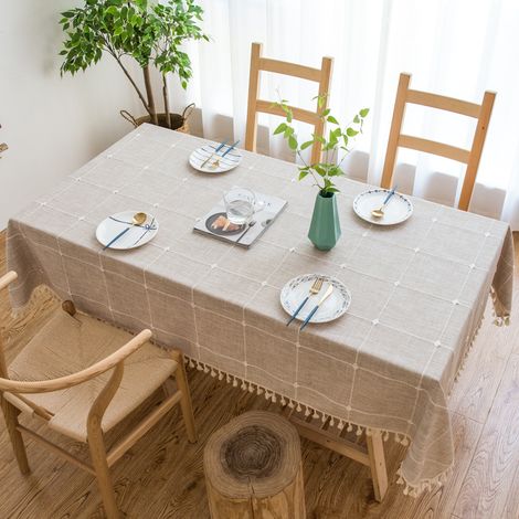 Nappe rectangulaire pour la décoration de la salle à manger ou de la cuisine, 140 cm x 220 cm (1/4)