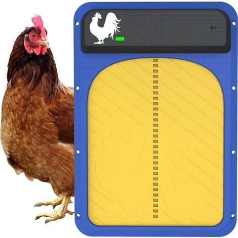 Porte De Poulailler Automatique, Ouverture De Porte Automatique Poulailler, Porte Automatique pour Poulailler avec Minuterie, Porte De Poulailler étanche à Piles (1/5)
