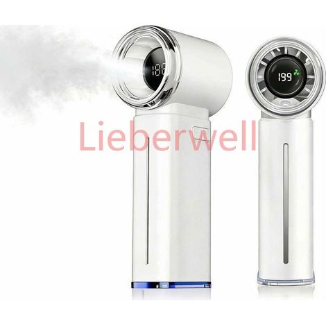Ventilateur Portable Turbo Brumisateur avec Fonction pulvérisation , Ventilateur de Poche Haute Vitesse , Batterie 3500mAh (1/5)