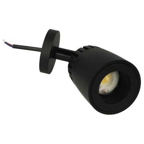 Faro Lampada Led Da Soffitto Parete Muro 10W Bianco Neutro Corpo Nero Angolo Luce Regolabile Da 24 a 60 Gradi 220V