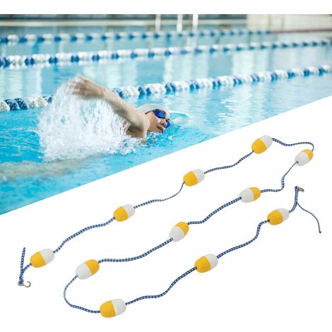 Separador de piscina flotante reutilizable de PVC de 5 m/7 cm, seguro para piscinas cubiertas, con múltiples líneas, seguro y flexible. (1/5)