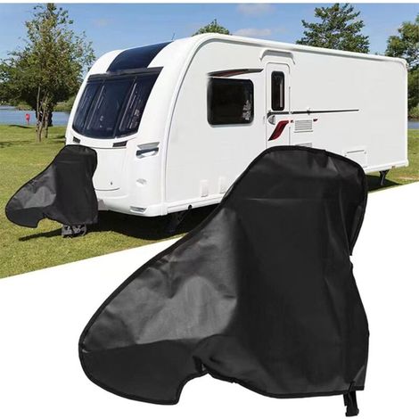 Housse de protection pour attelage de caravane, universelle, étanche et respirante, en PVC, pour boule d'attelage, connecteur de remorque, verrou de coupleur et cric de timon pour camping-car et carav (1/5)