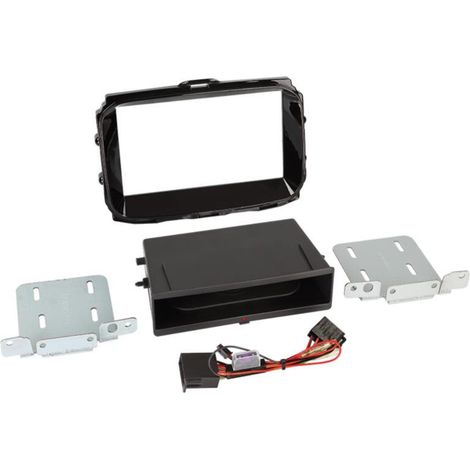 Kit support vide poche Induction Qi compatible avec Alfa Romeo Giulietta - Noir brillant