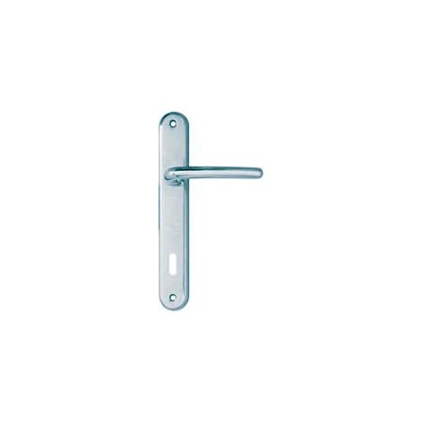 MANIGLIA VEGA CON PLACCA IN ZAMA FINITURA OTTONE CROMATO- - mm.90 foro normale - 2 paio COTTALI