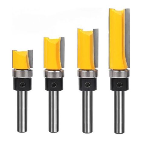 4 pieces 6.35 mm wood router copy bit, high-quality carpenter milling tools made of alloy